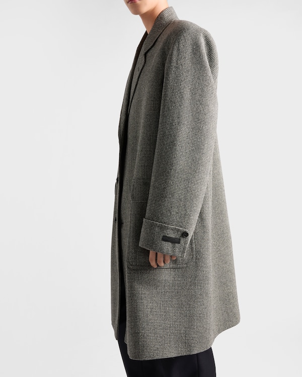 Single-breasted houndstooth check wool coat Single-breasted houndstooth check wool coat