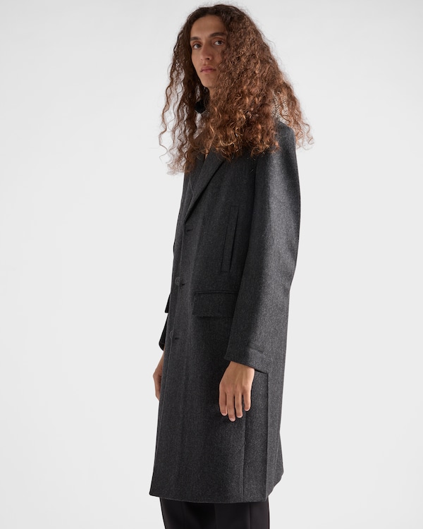 Single-breasted wool coat - Slate Gray Single-breasted wool coat - Slate Gray