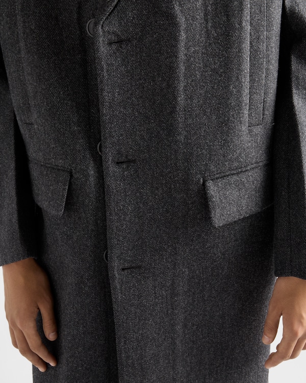 Single-breasted wool coat - Slate Gray Single-breasted wool coat - Slate Gray