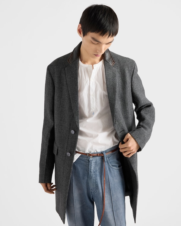 Single-breasted wool blend coat Single-breasted wool blend coat