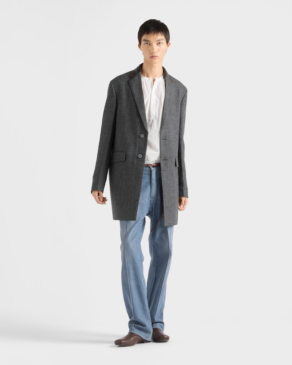 Single-breasted wool blend coat Single-breasted wool blend coat