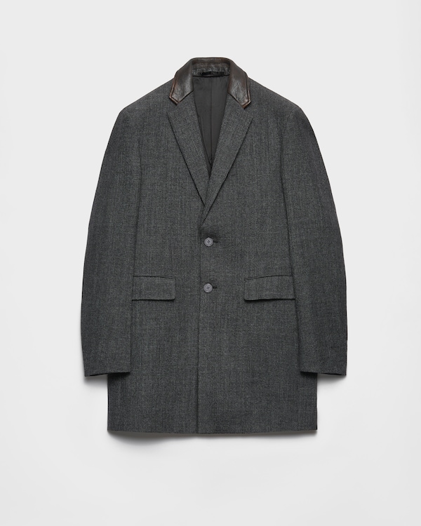 Single-breasted wool blend coat Single-breasted wool blend coat