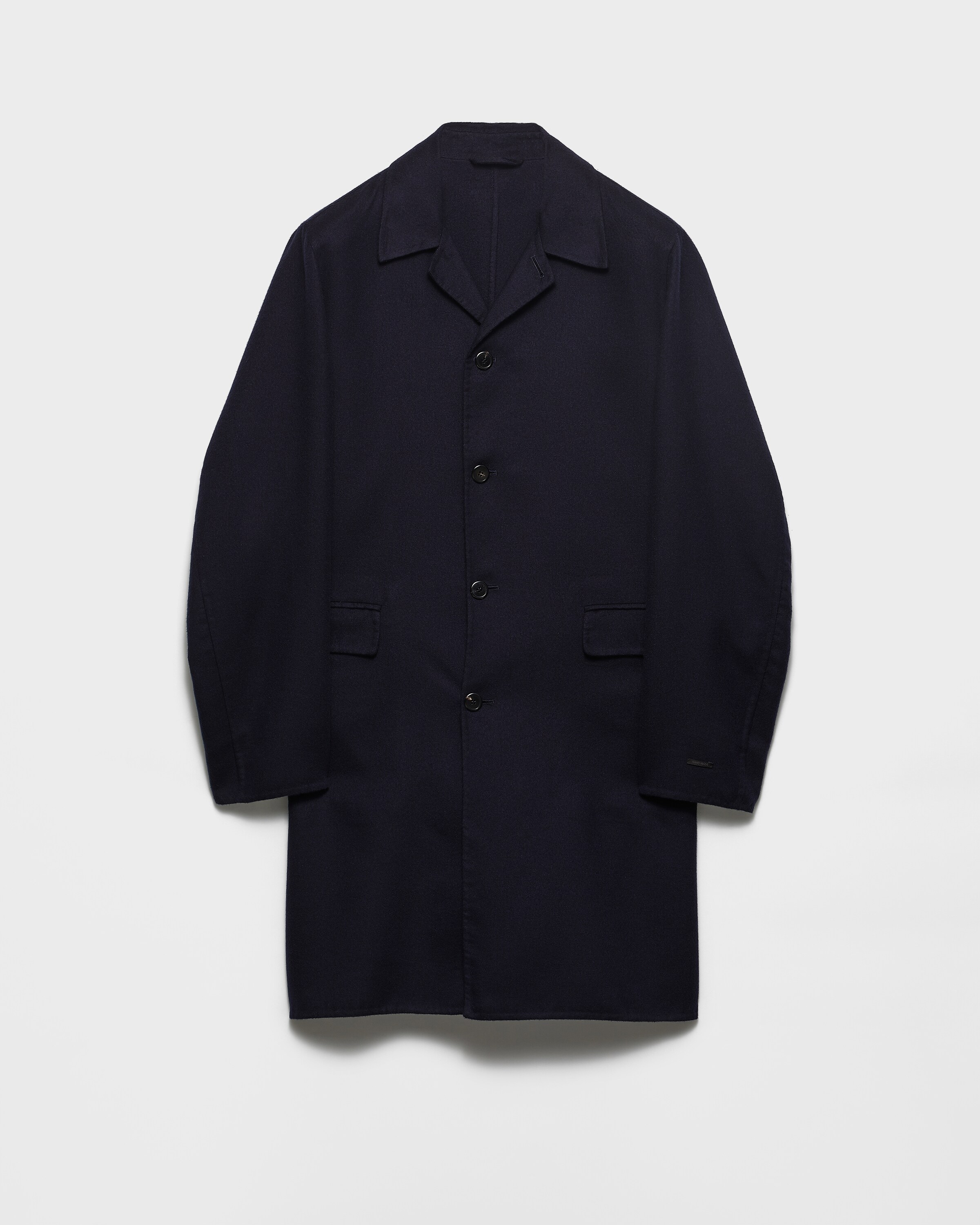 Prada Single-breasted Wool And Silk Coat, Man, Navy, Size 48R