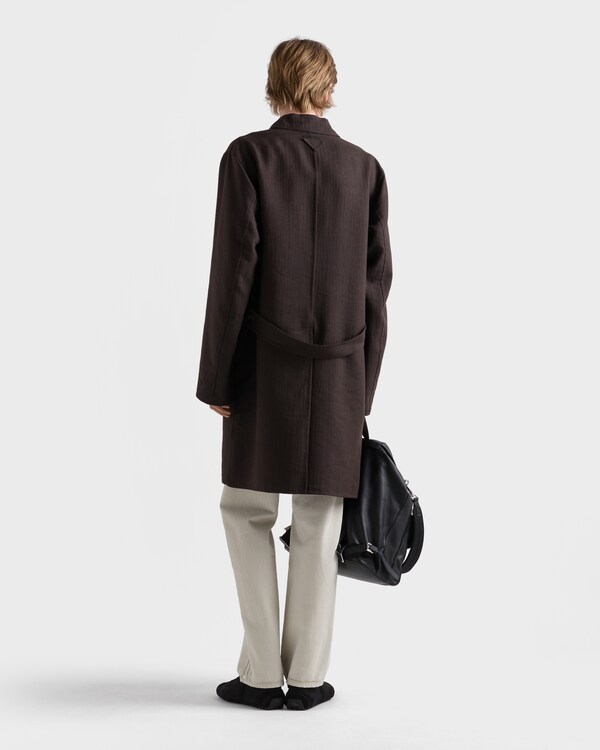 Single-breasted linen coat - Ebony Single-breasted linen coat - Ebony