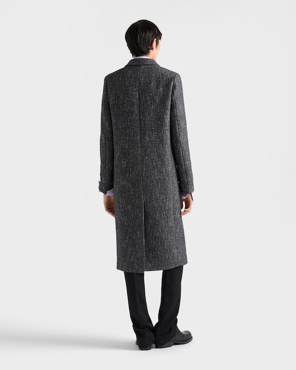 Single-breasted wool blend coat - Anthracite Gray Single-breasted wool blend coat - Anthracite Gray