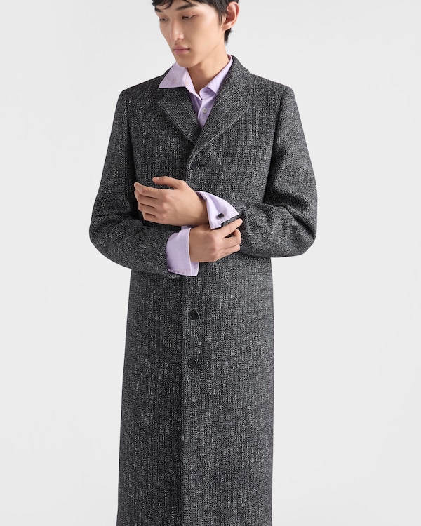 Single-breasted wool blend coat - Anthracite Gray Single-breasted wool blend coat - Anthracite Gray