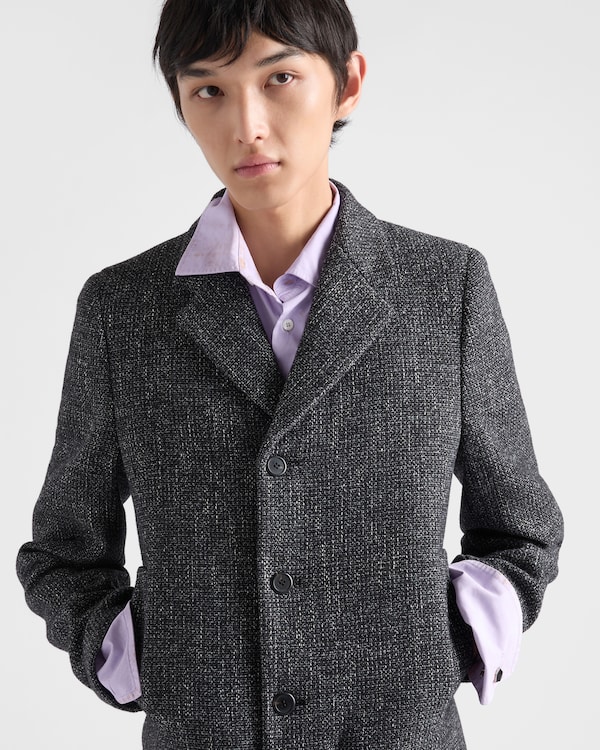 Single-breasted wool blend coat - Anthracite Gray Single-breasted wool blend coat - Anthracite Gray