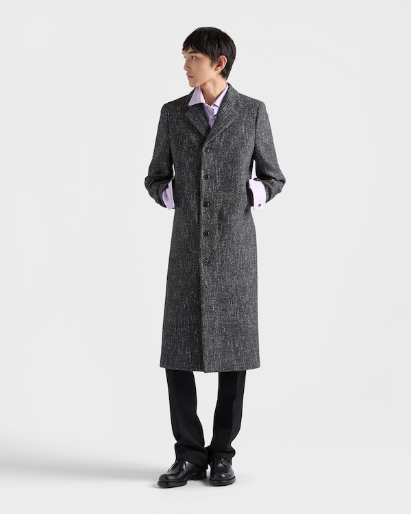 Single-breasted wool blend coat - Anthracite Gray Single-breasted wool blend coat - Anthracite Gray