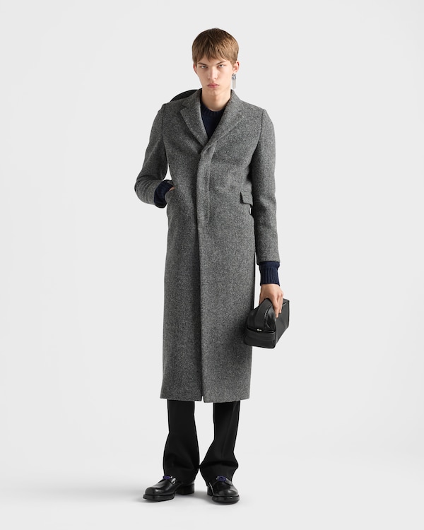 Single-breasted wool coat - Slate Gray Single-breasted wool coat - Slate Gray