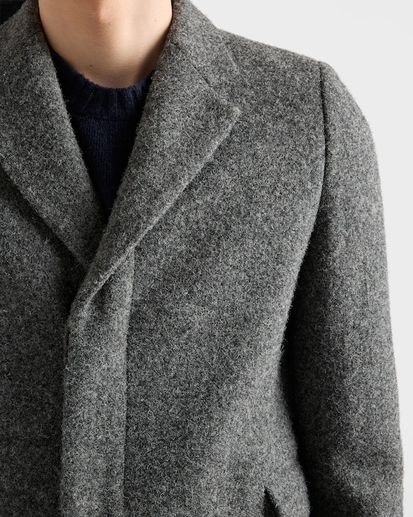 Single-breasted wool coat - Slate Gray Single-breasted wool coat - Slate Gray
