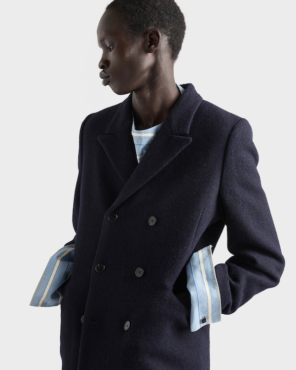 Double-breasted wool coat - Navy Double-breasted wool coat - Navy
