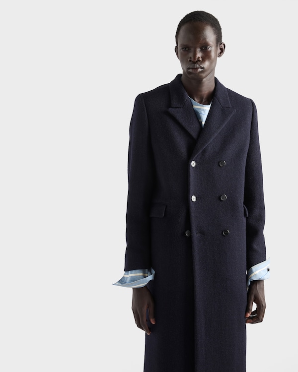 Double-breasted wool coat - Navy Double-breasted wool coat - Navy