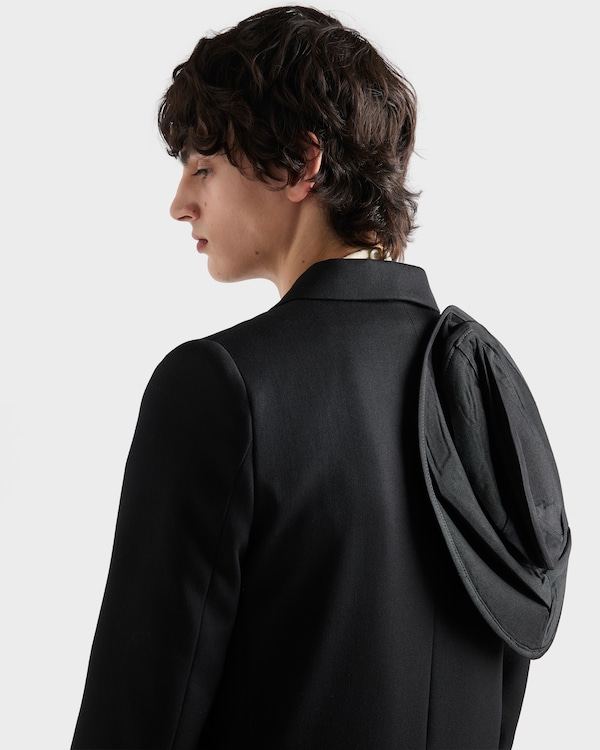 Double-breasted wool coat - Black Double-breasted wool coat - Black