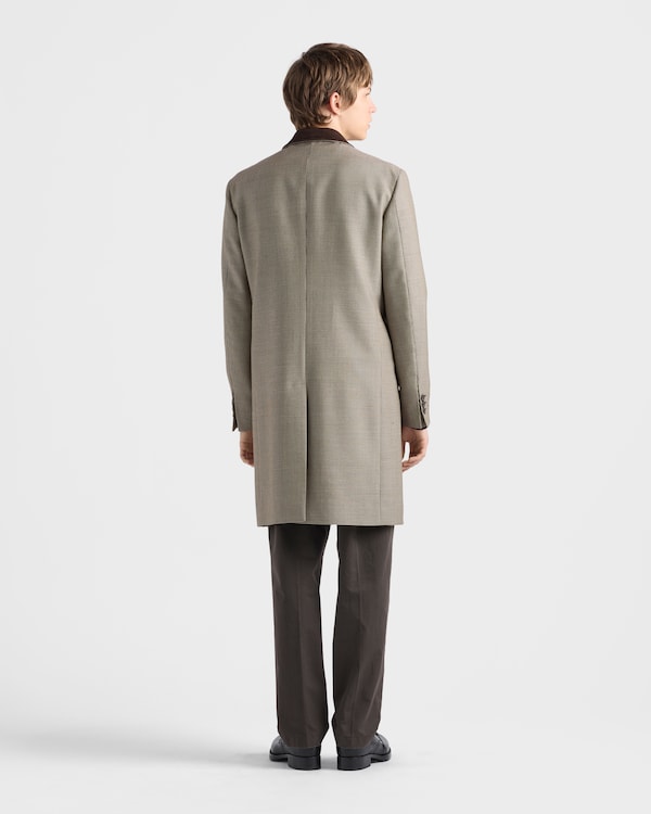 Single-breasted mohair wool coat - Ebony Single-breasted mohair wool coat - Ebony