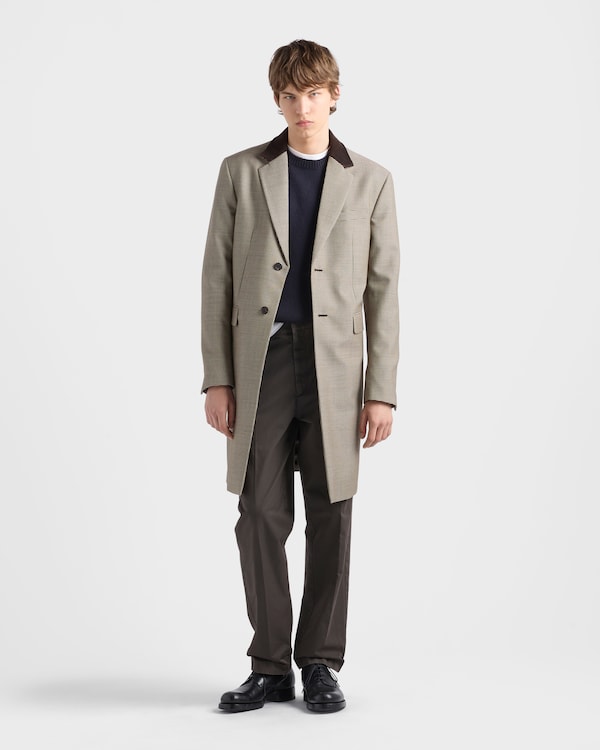 Single-breasted mohair wool coat - Ebony Single-breasted mohair wool coat - Ebony