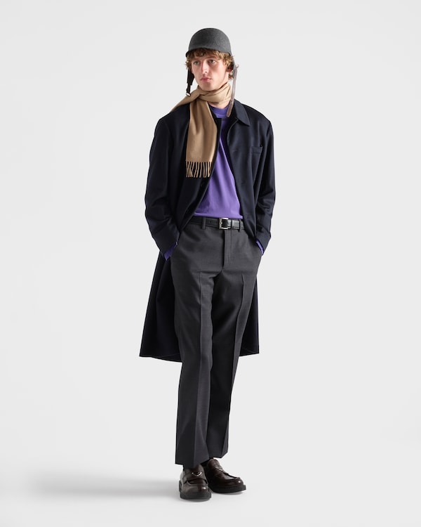 Single-breasted cashmere coat - Navy Single-breasted cashmere coat - Navy