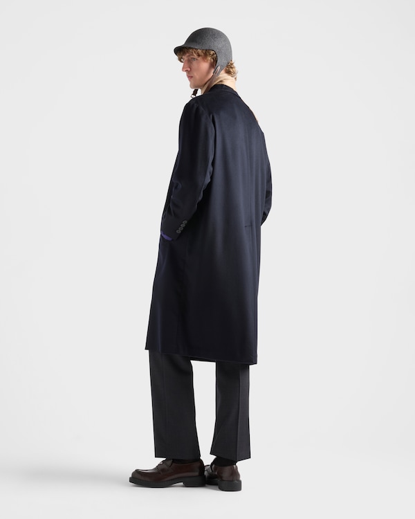 Single-breasted cashmere coat - Navy Single-breasted cashmere coat - Navy
