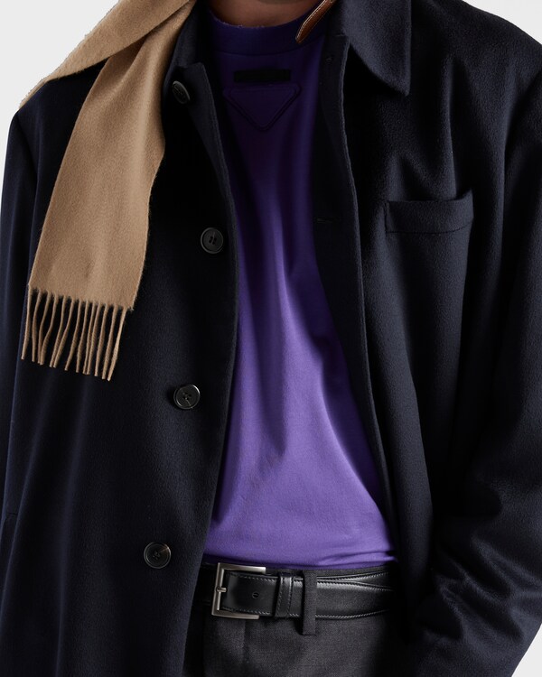 Single-breasted cashmere coat - Navy Single-breasted cashmere coat - Navy