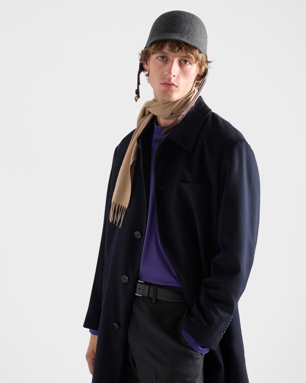 Single-breasted cashmere coat - Navy Single-breasted cashmere coat - Navy