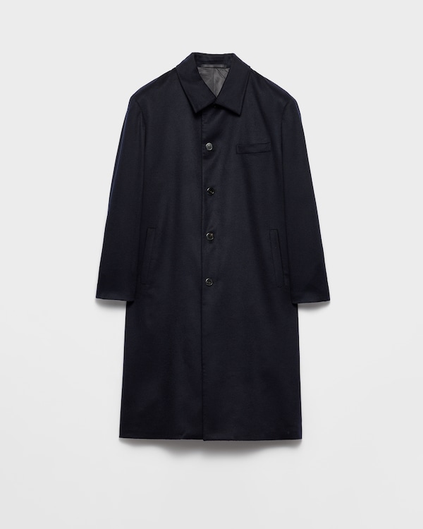 Single-breasted cashmere coat - Navy Single-breasted cashmere coat - Navy