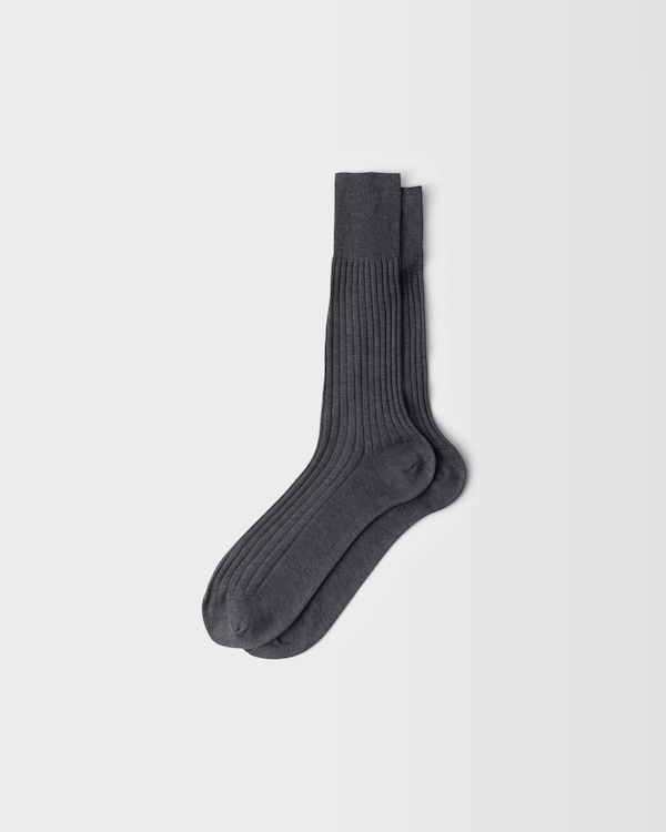 Cotton mid-calf socks - Slate Gray Cotton mid-calf socks - Slate Gray