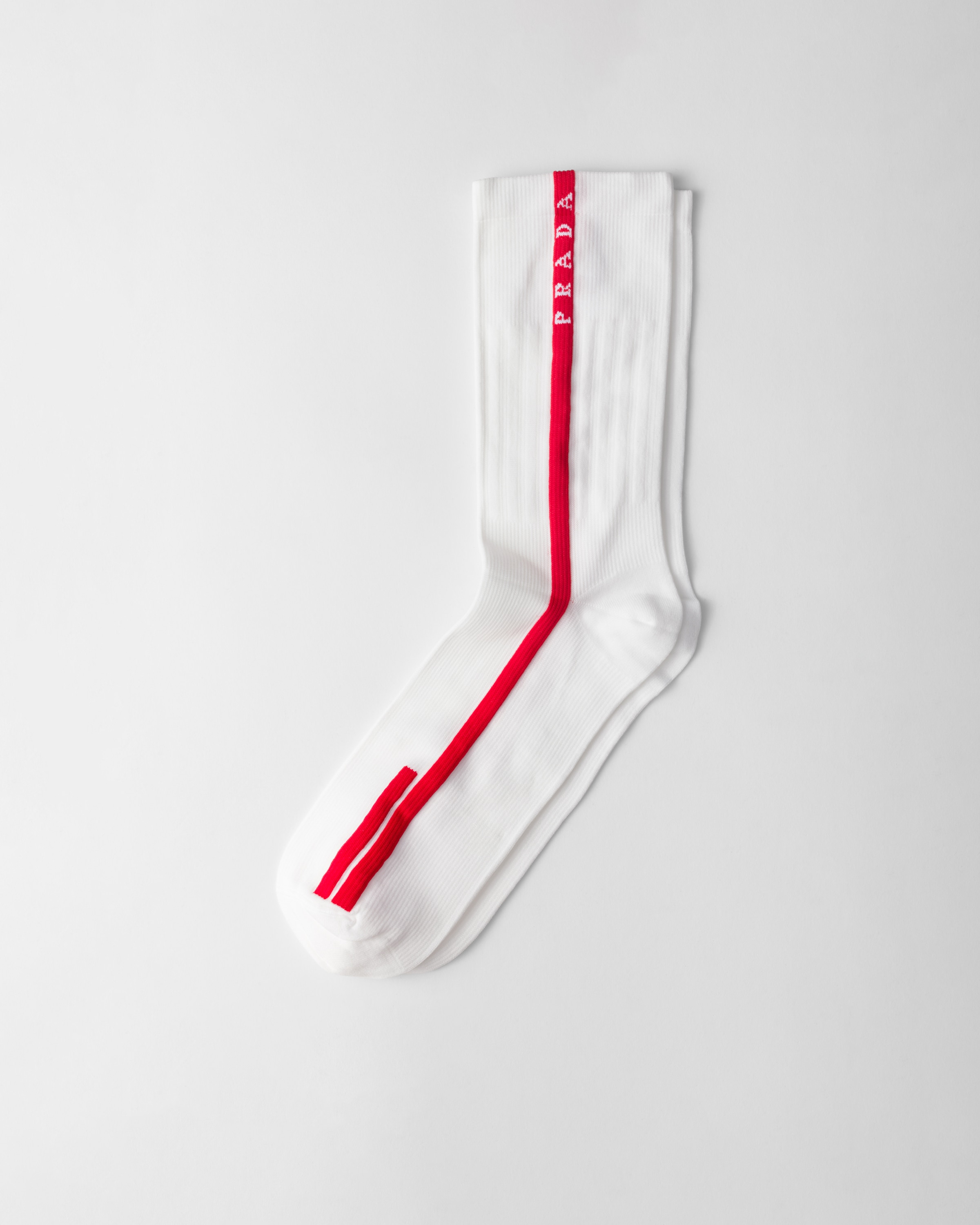 ホワイト Re-nylon ニットソックス | PRADA