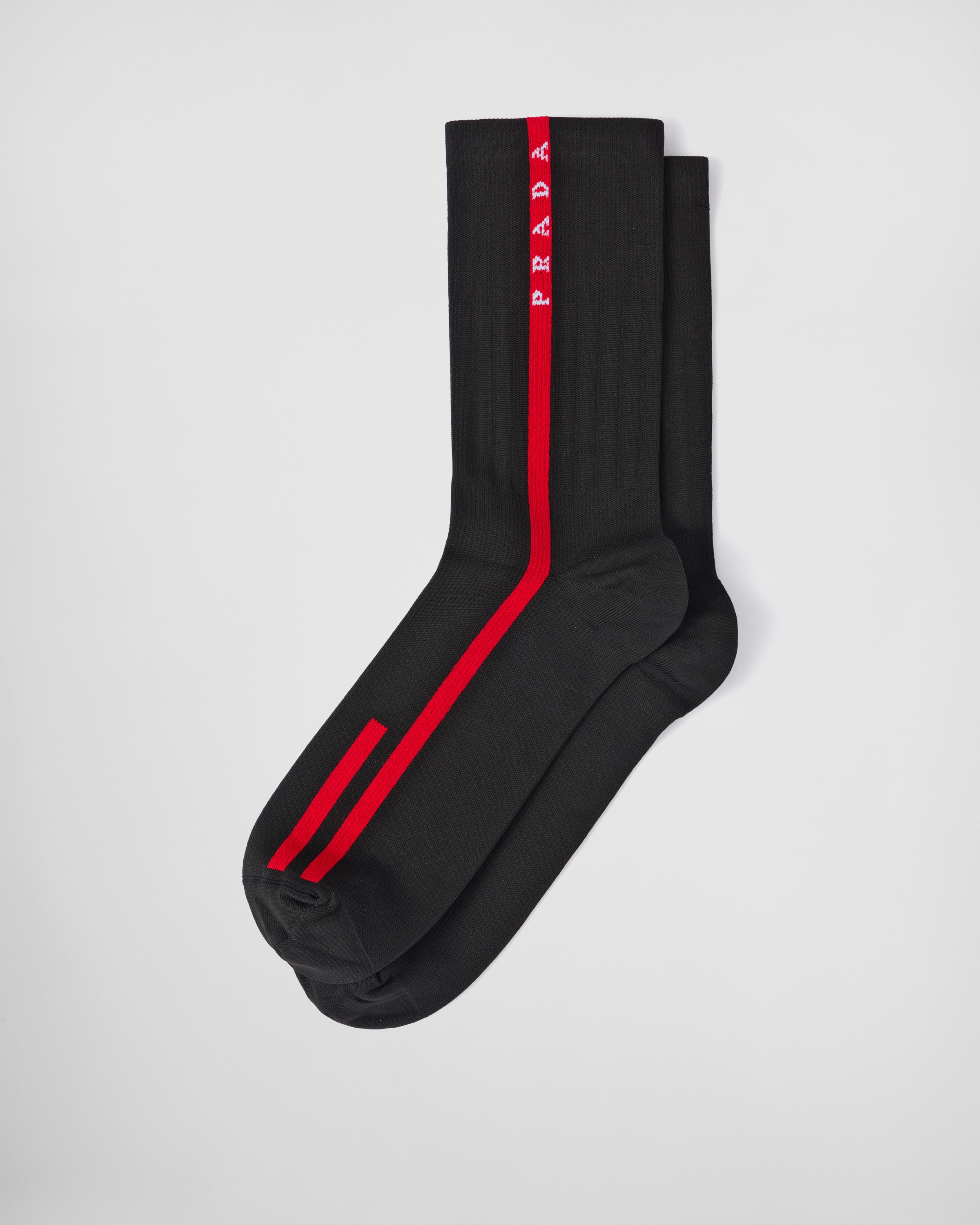 Black Technical yarn ankle socks | Prada