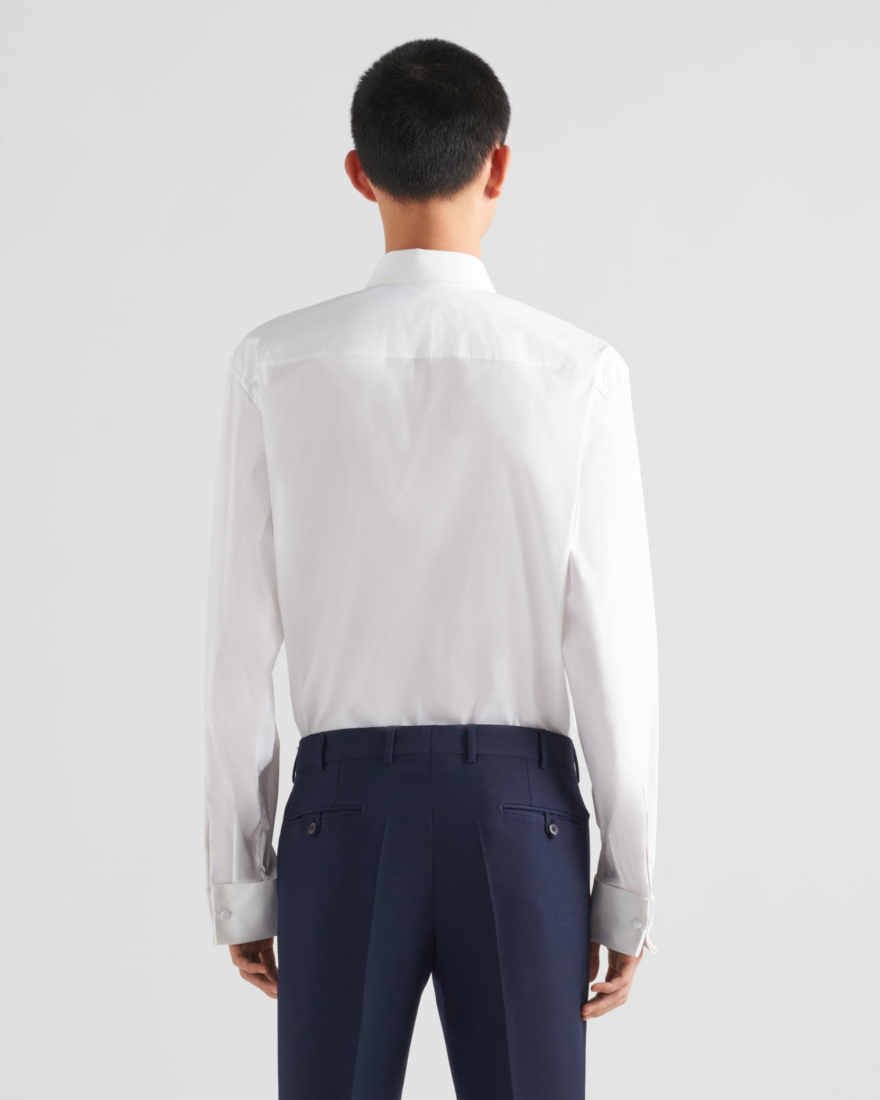 Prada 25 Long Shirt White Cotton