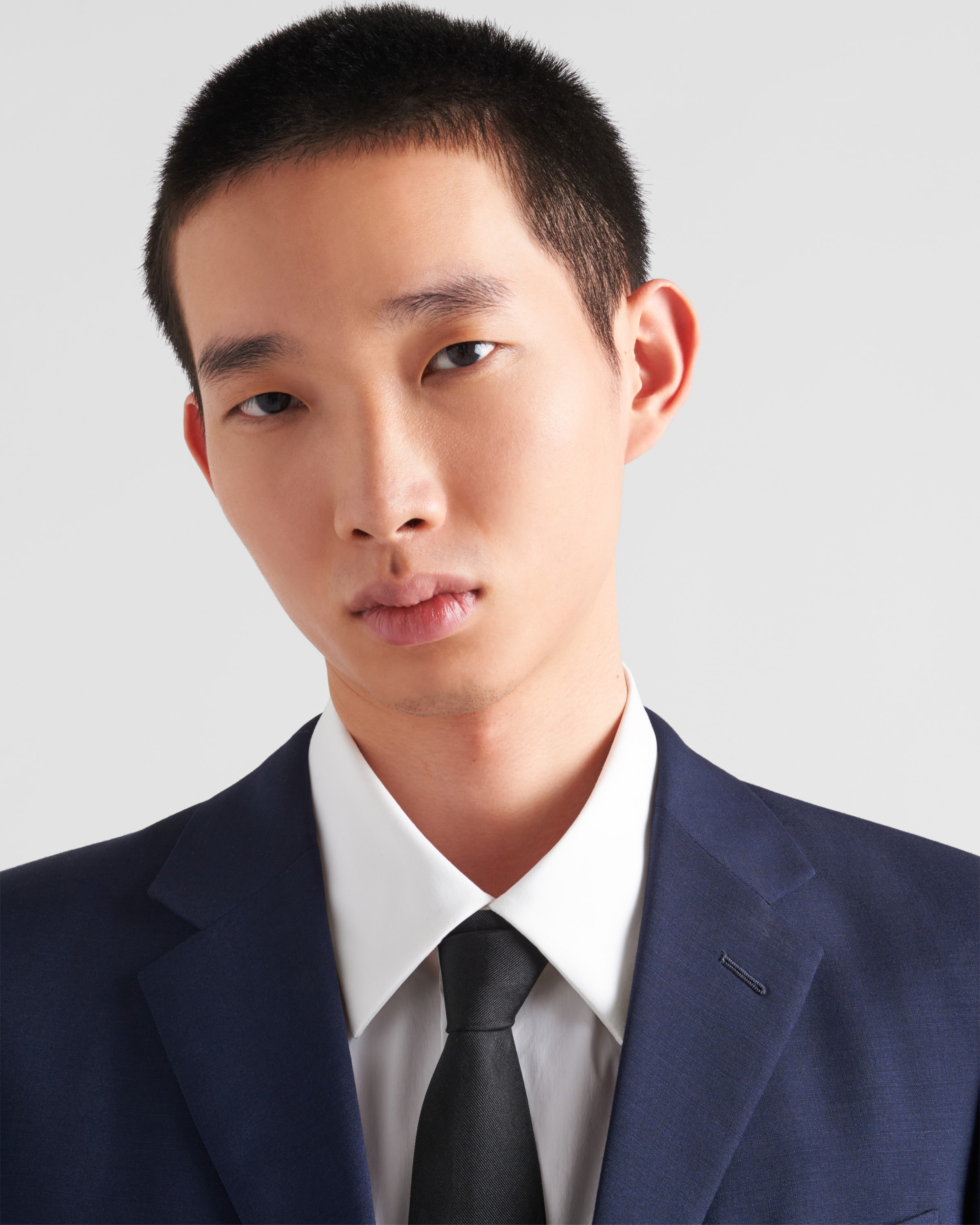 Prada Spread-collar Button-up Shirt In White