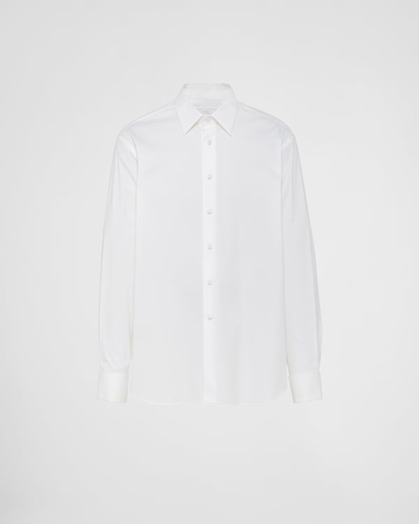 超激安 Stretch White Poplin PRADA | Shirt キャップ