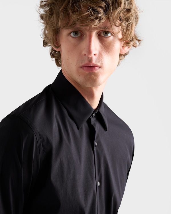 Stretch cotton shirt - Black Stretch cotton shirt - Black
