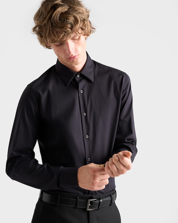 Stretch cotton shirt - Black Stretch cotton shirt - Black