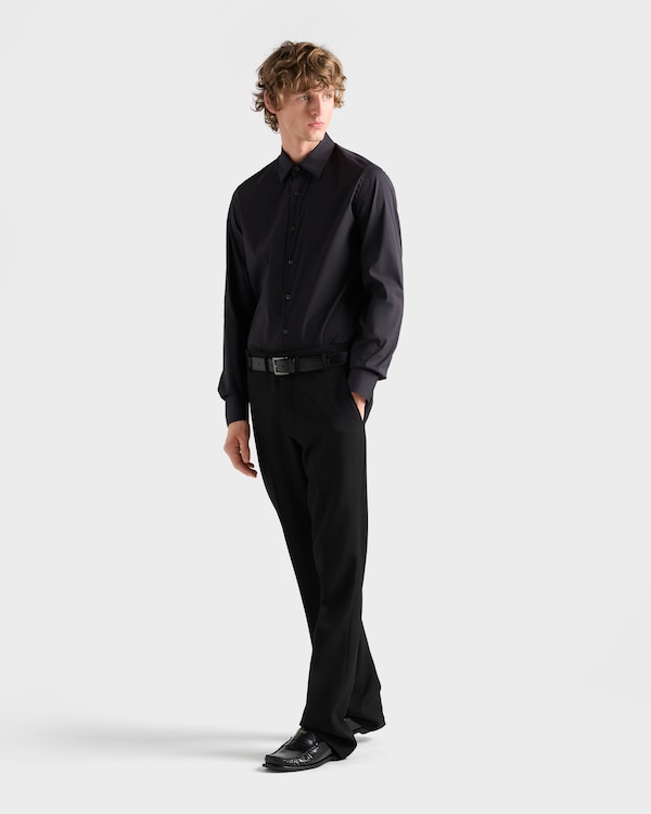 Stretch cotton shirt - Black Stretch cotton shirt - Black