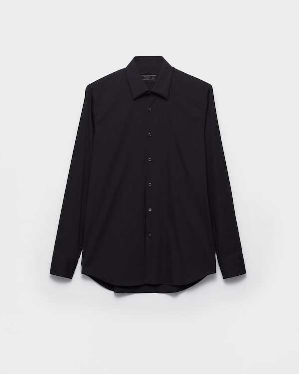 Stretch cotton shirt - Black Stretch cotton shirt - Black