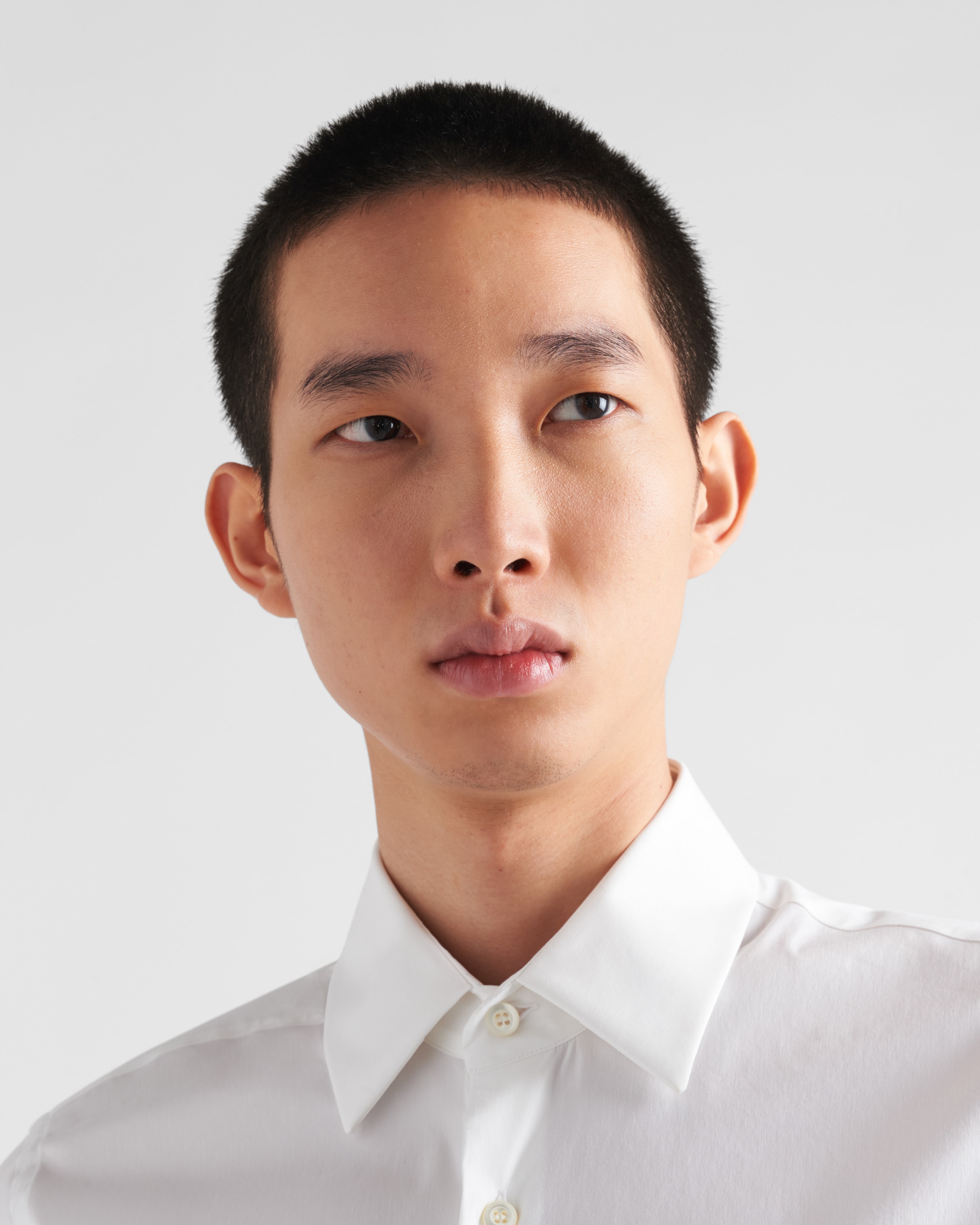 White Stretch Cotton Shirt | PRADA