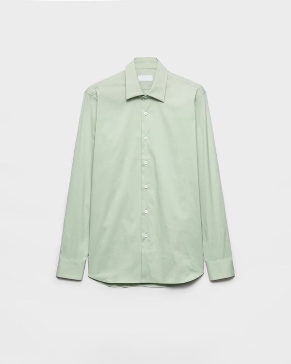 Stretch cotton shirt - Jade Green Stretch cotton shirt - Jade Green