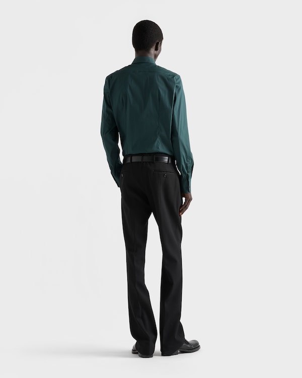 Stretch cotton shirt - Bottle Green Stretch cotton shirt - Bottle Green