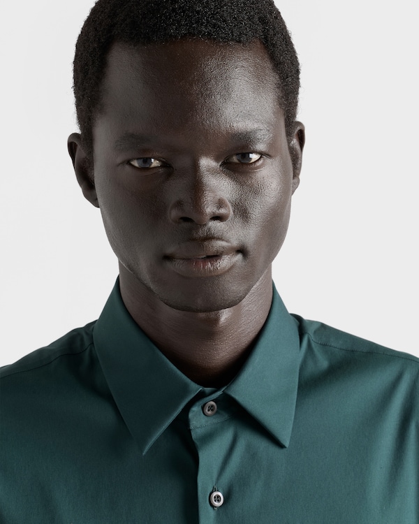 Stretch cotton shirt - Bottle Green Stretch cotton shirt - Bottle Green