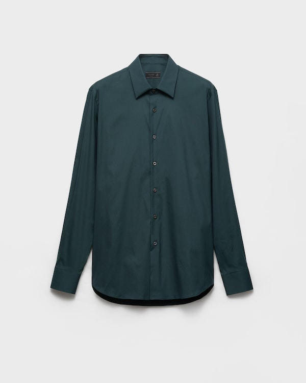 Stretch cotton shirt - Bottle Green Stretch cotton shirt - Bottle Green