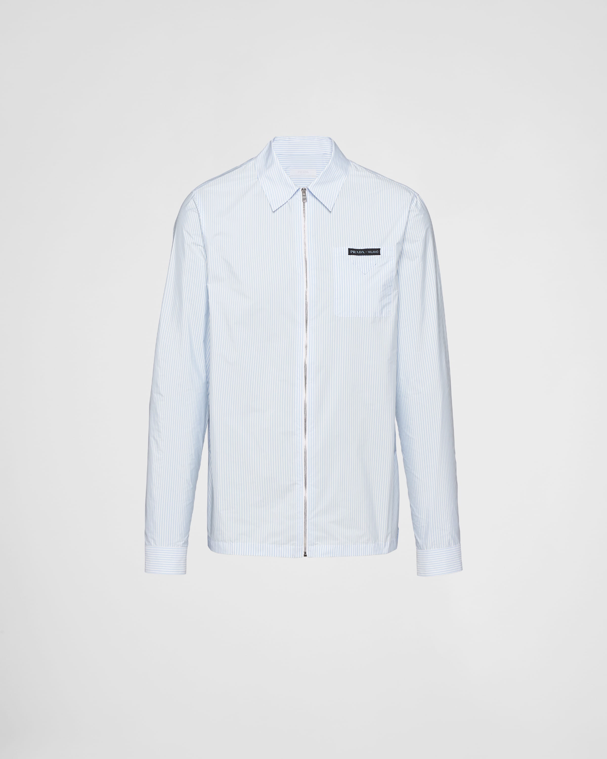 Light Blue Polyester Shirt Prada