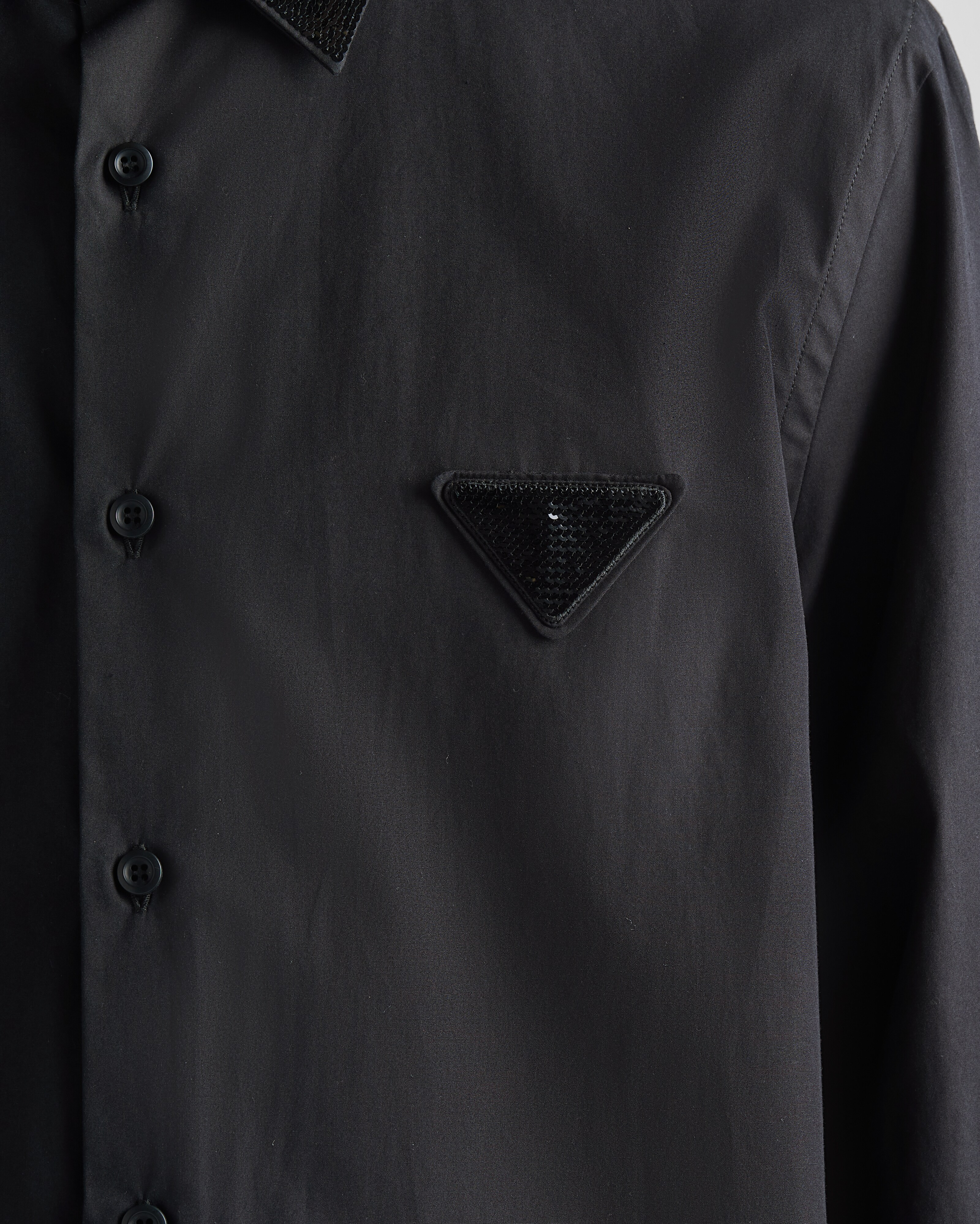 ブラック スパンコール コットン シャツ | Prada ブラック スパンコール コットン シャツ | Prada