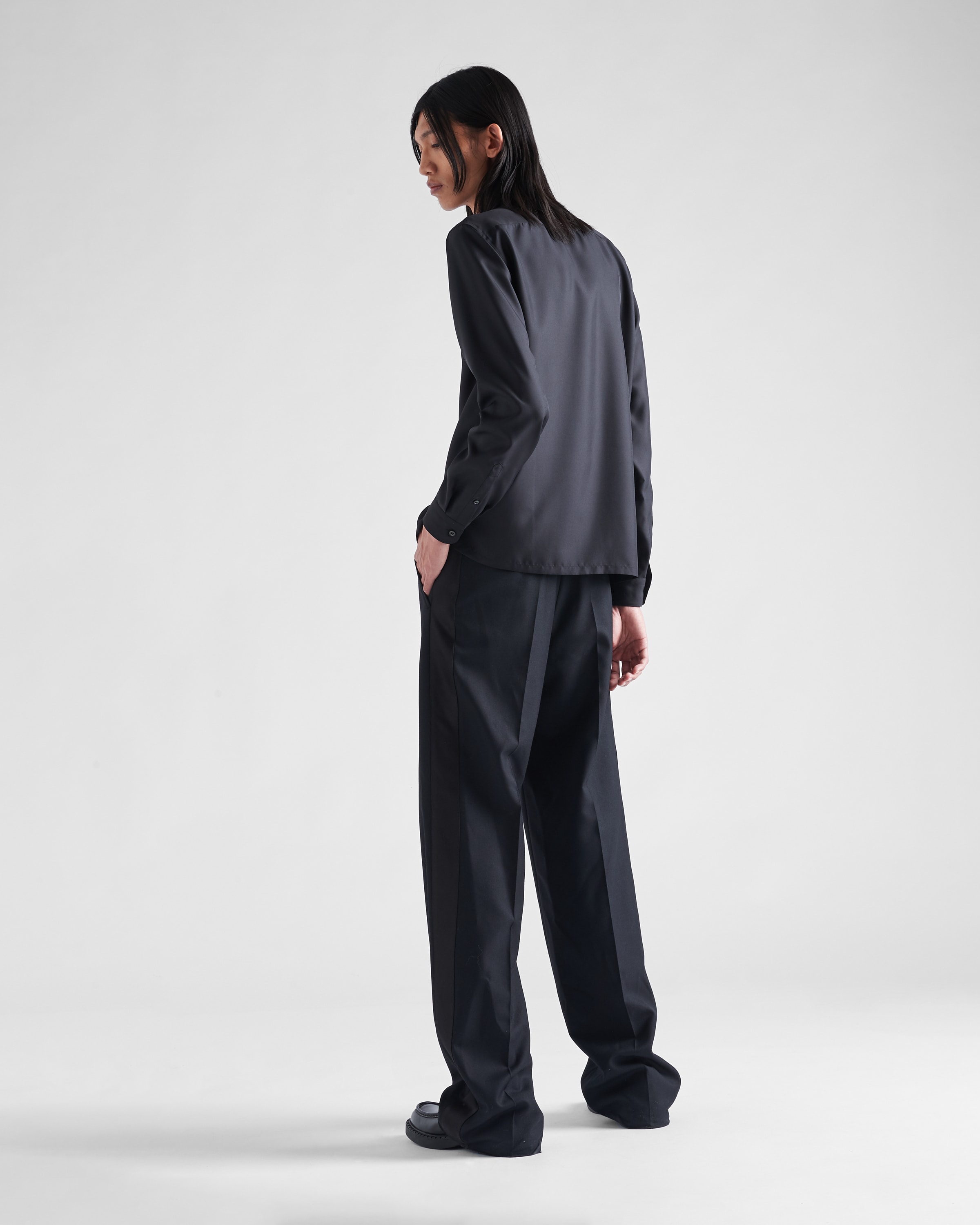 Prada silk 2025 shirt mens