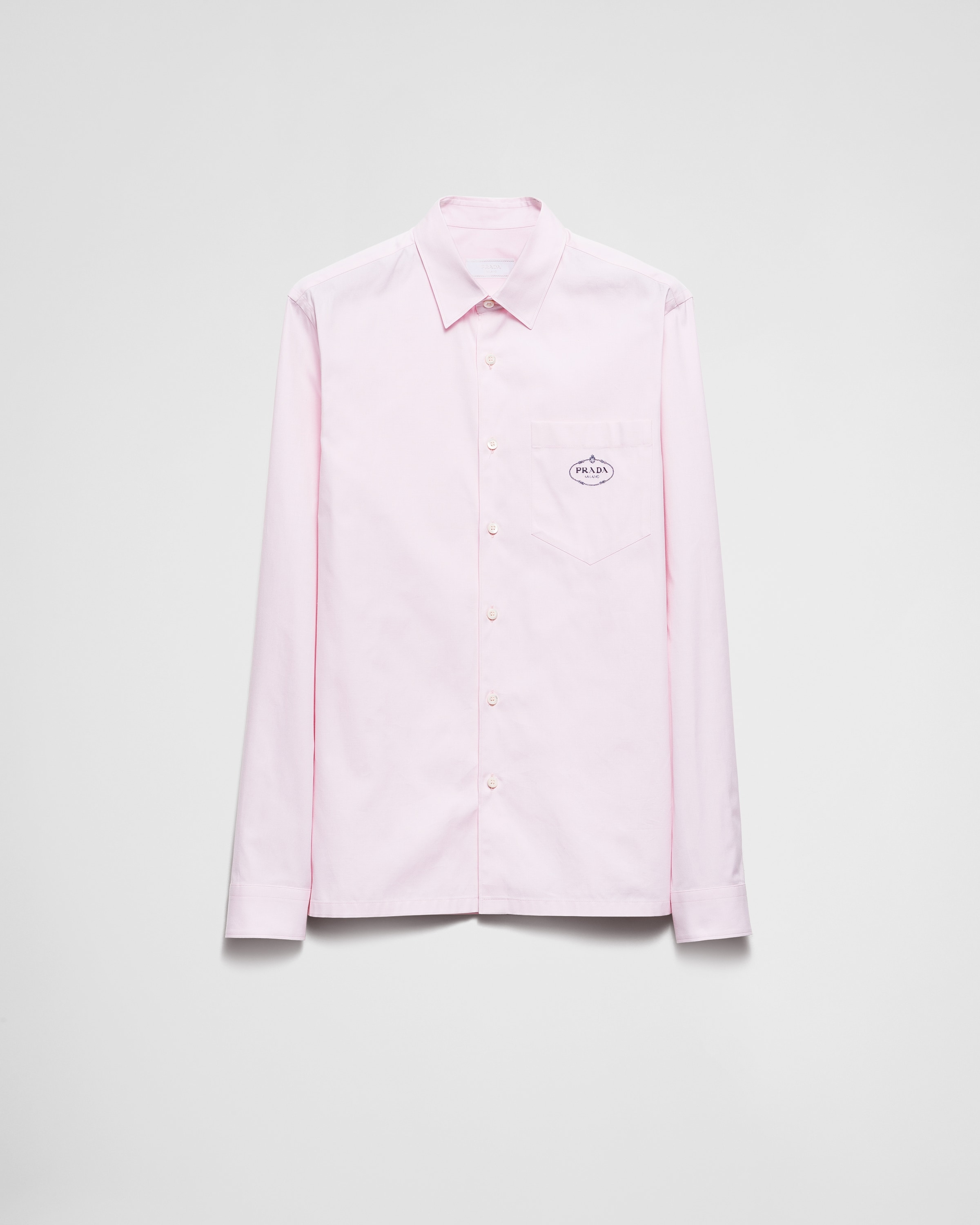 Petal Pink Poplin Shirt With Smocking | PRADA
