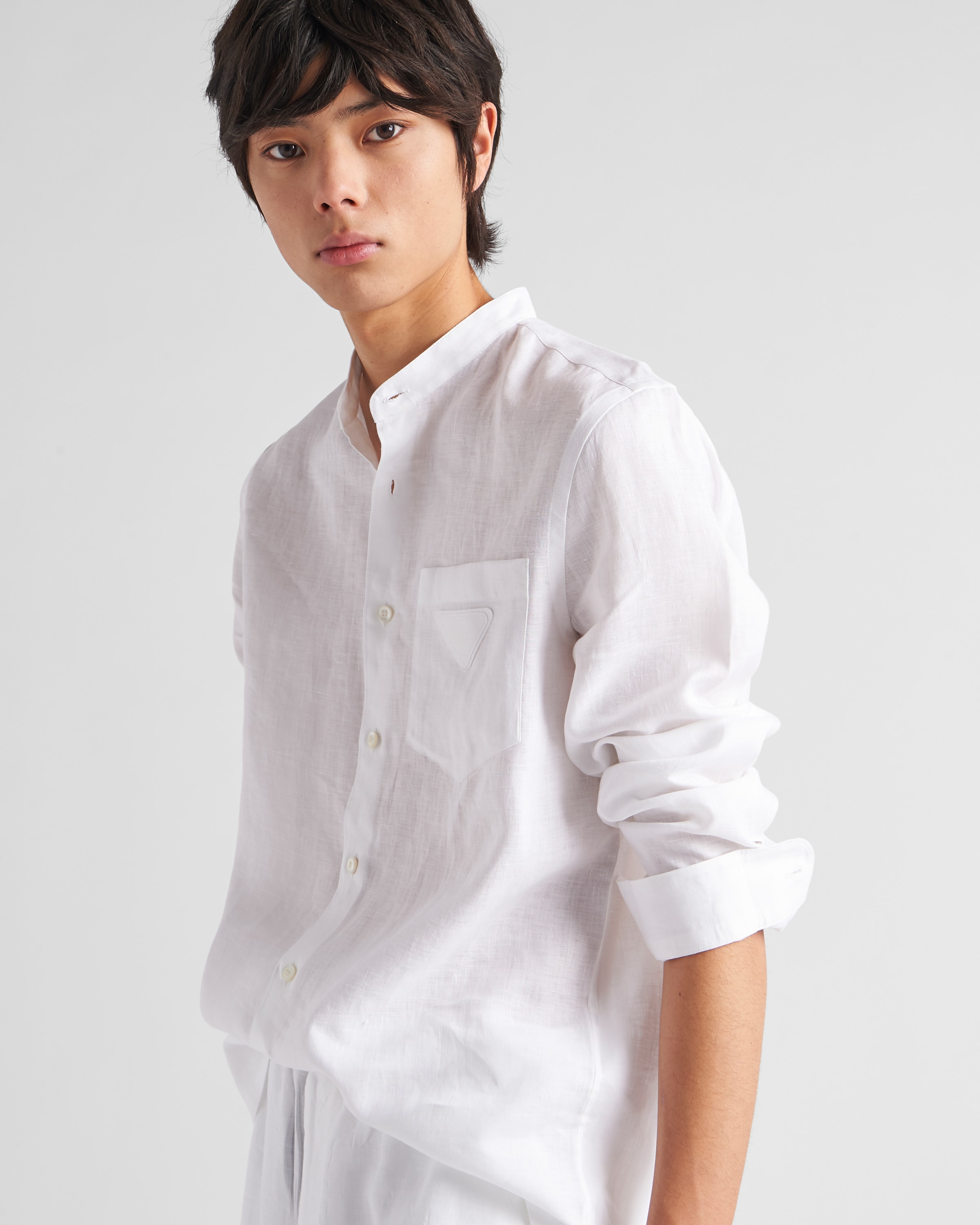 prada shirt white