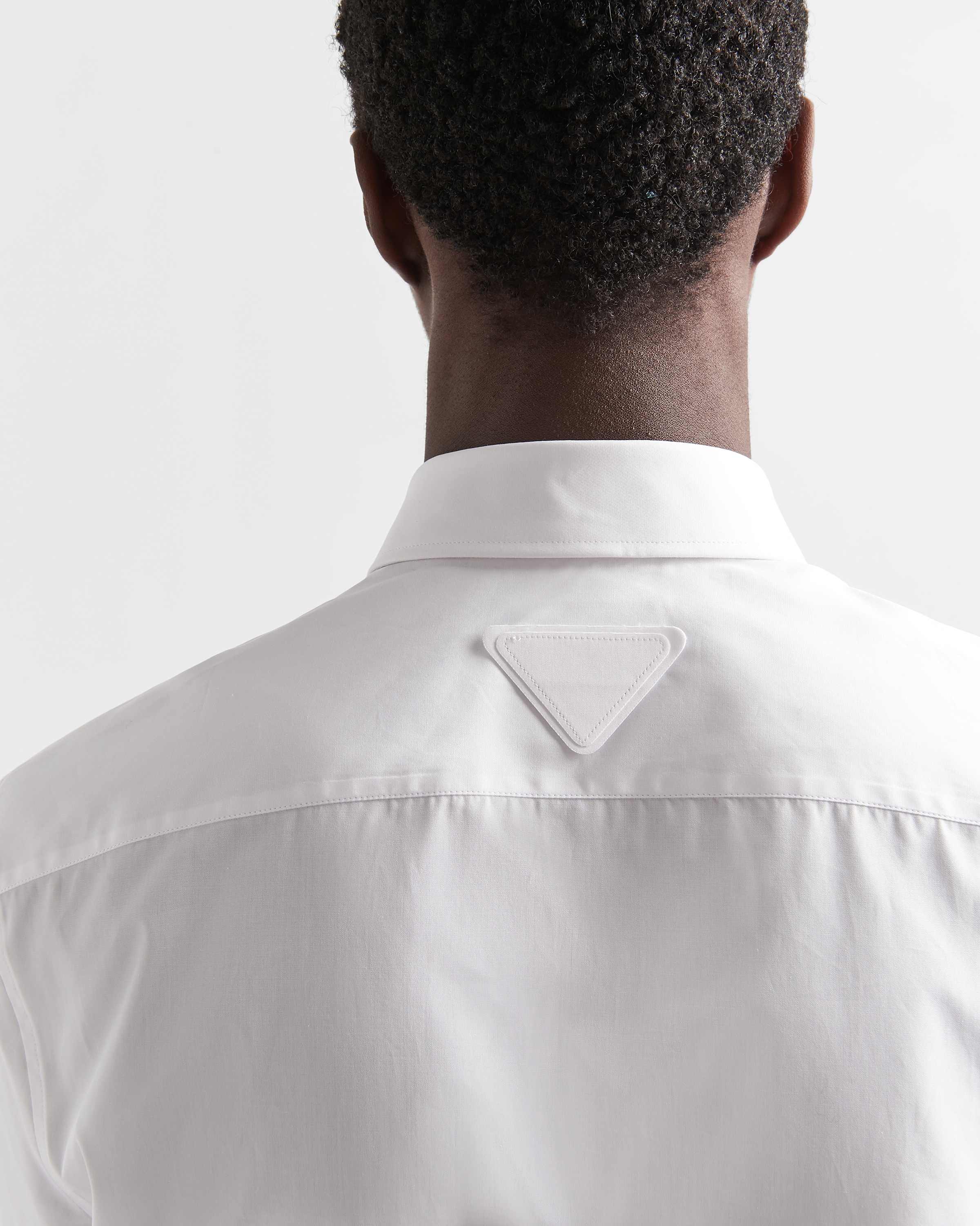 prada white dress shirt Prada Short-sleeved Cotton Shirt, Man, White, Size S