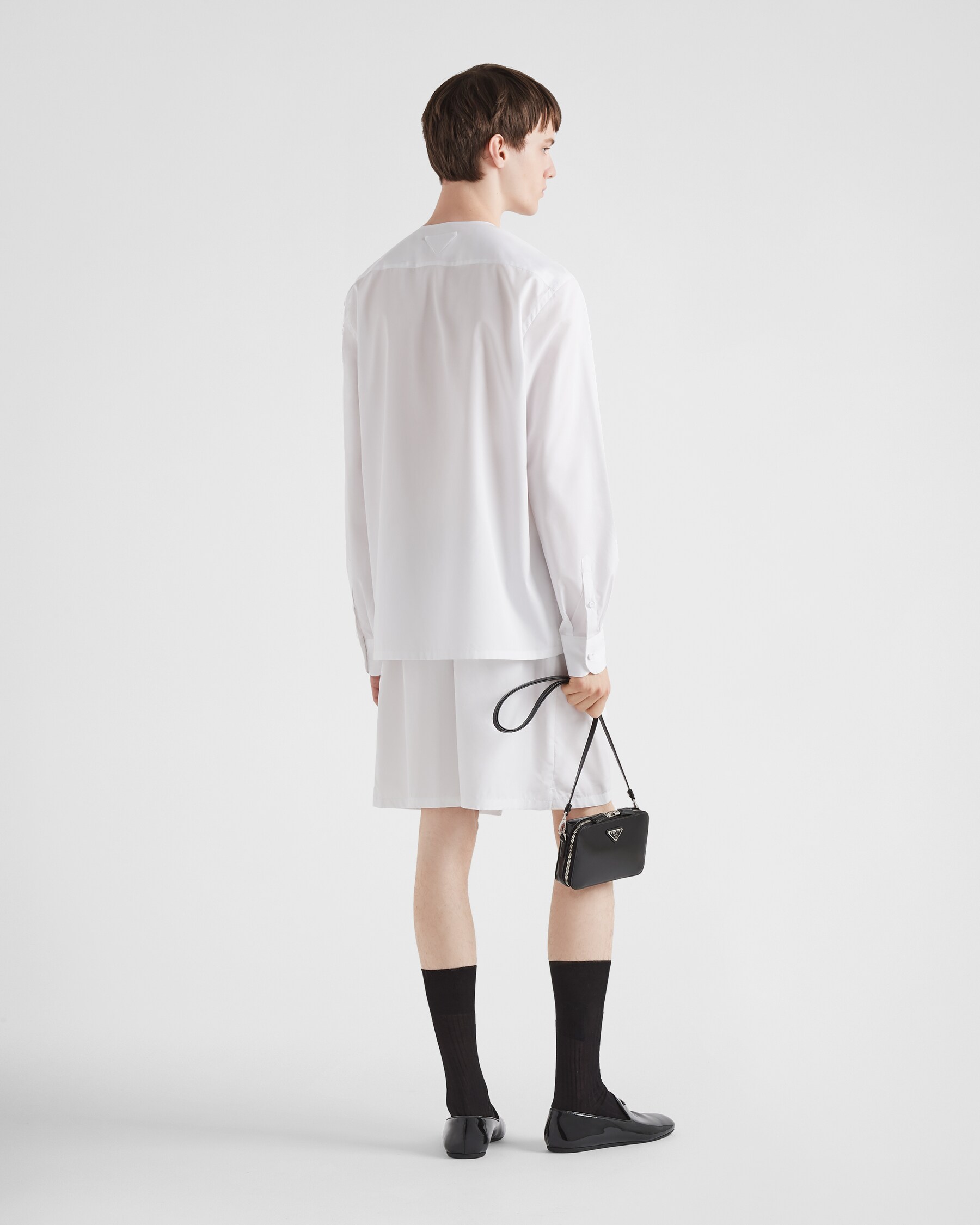 PRADA 24 years cotton With tie Long sleeve shirt tops DNA91Q white 44 main image 1