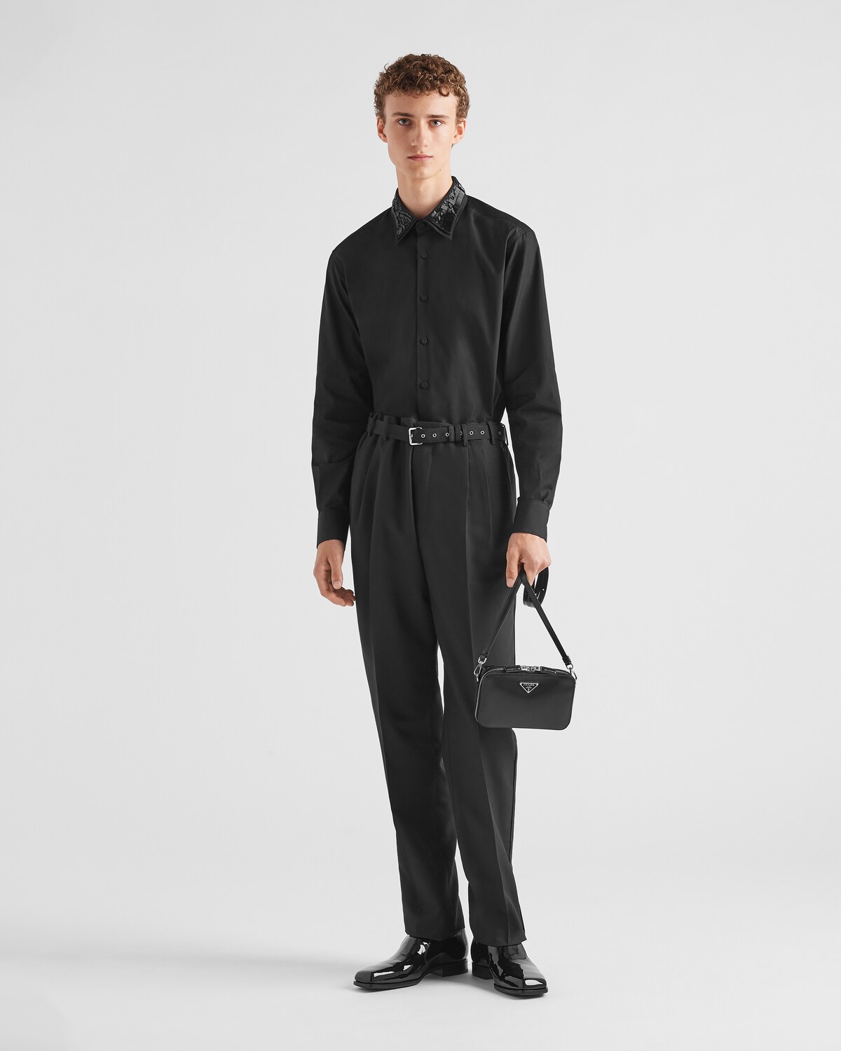 Jupe en toile denim avec ceinture logotée couleur noir | Liu Jo