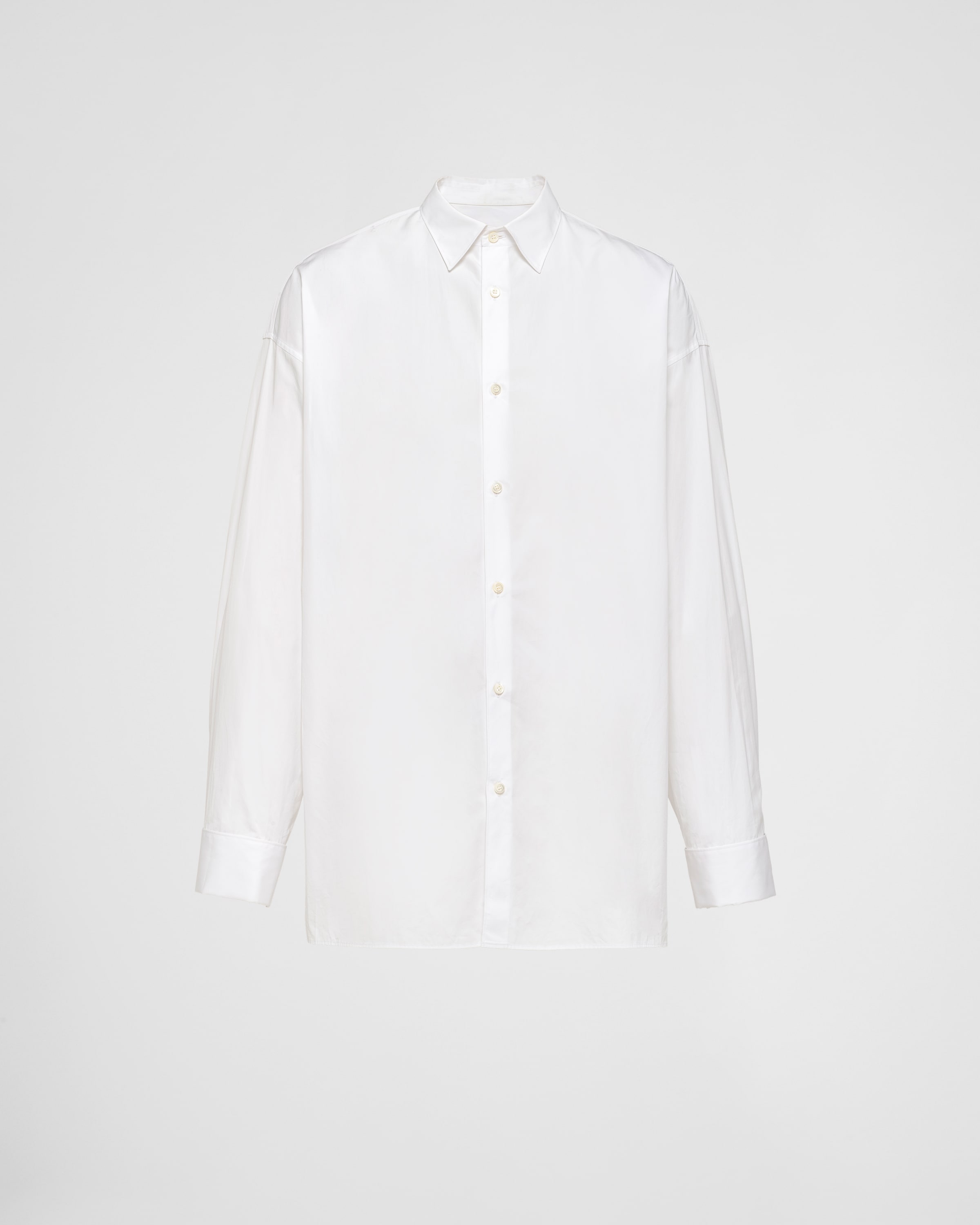 Prada Oversized Cotton Shirt In White