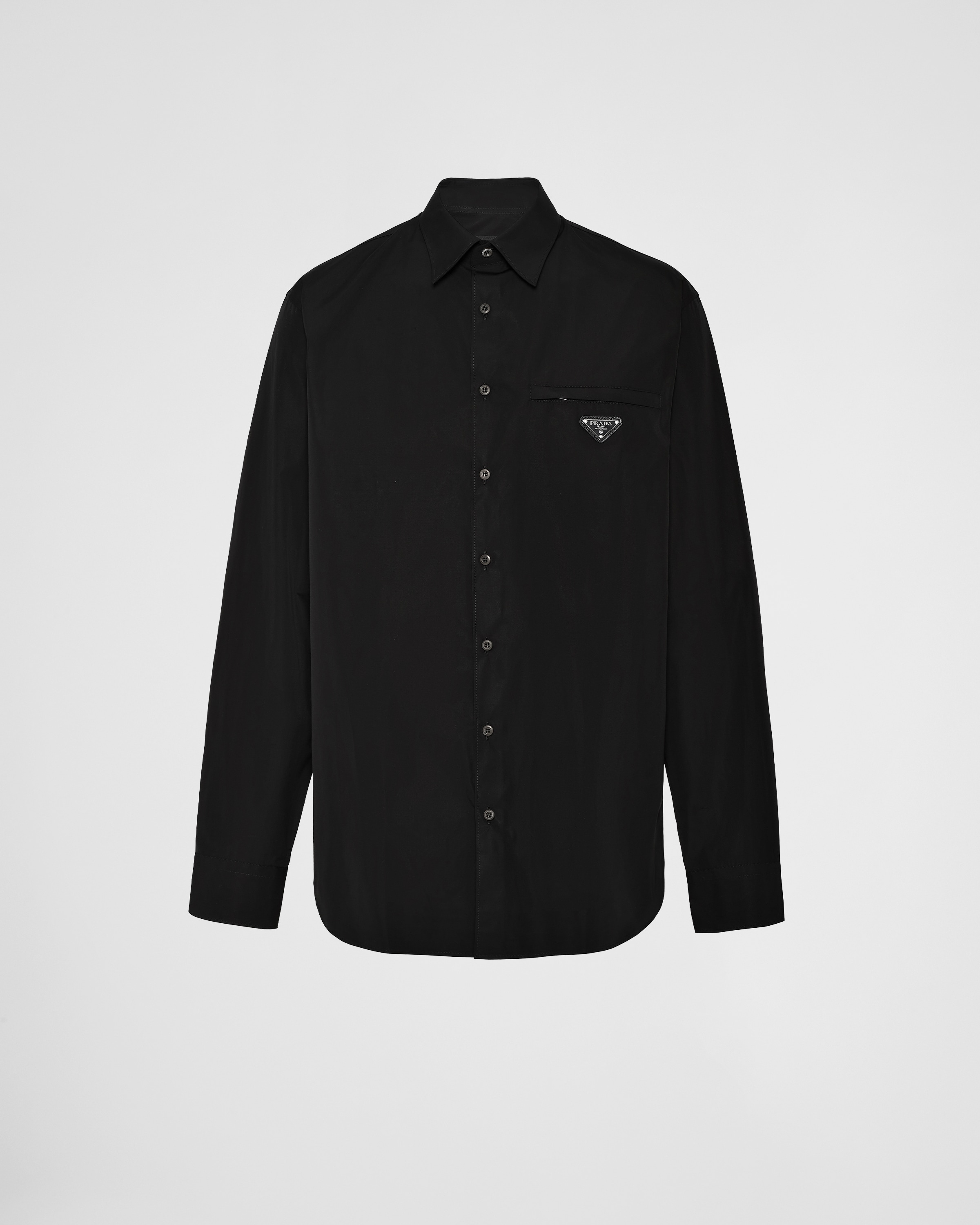 Prada Cotton Shirt In Black