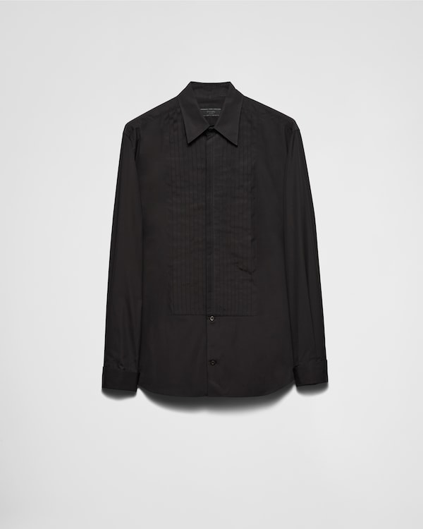ネイビー ストレッチコットン シャツ | PRADA